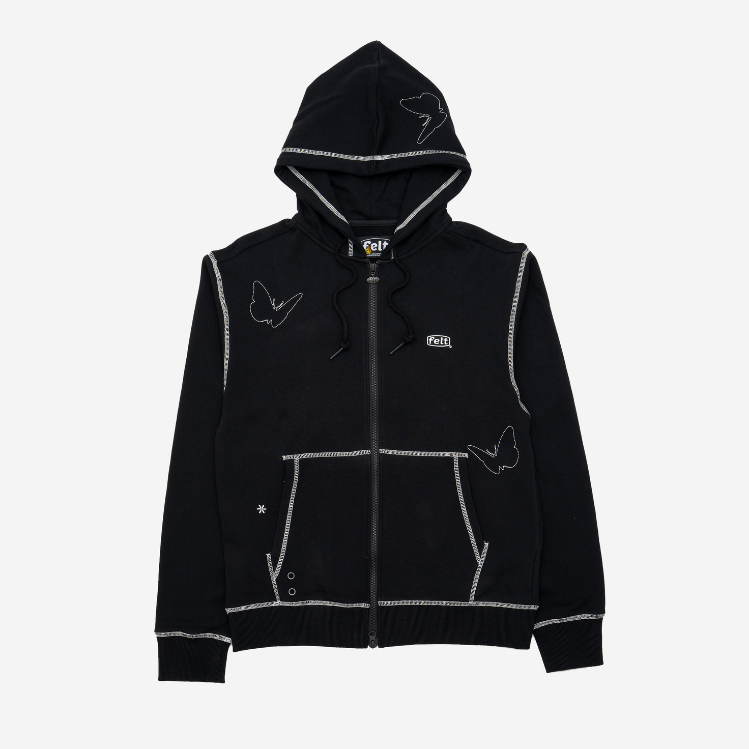 CONTRAST STITCHED HOODIE