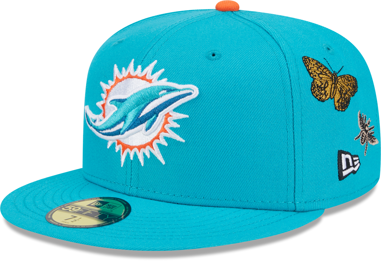 Miami Dolphins Butterfly Garden 5950 Fitted Cap Felt For Every Living Thing