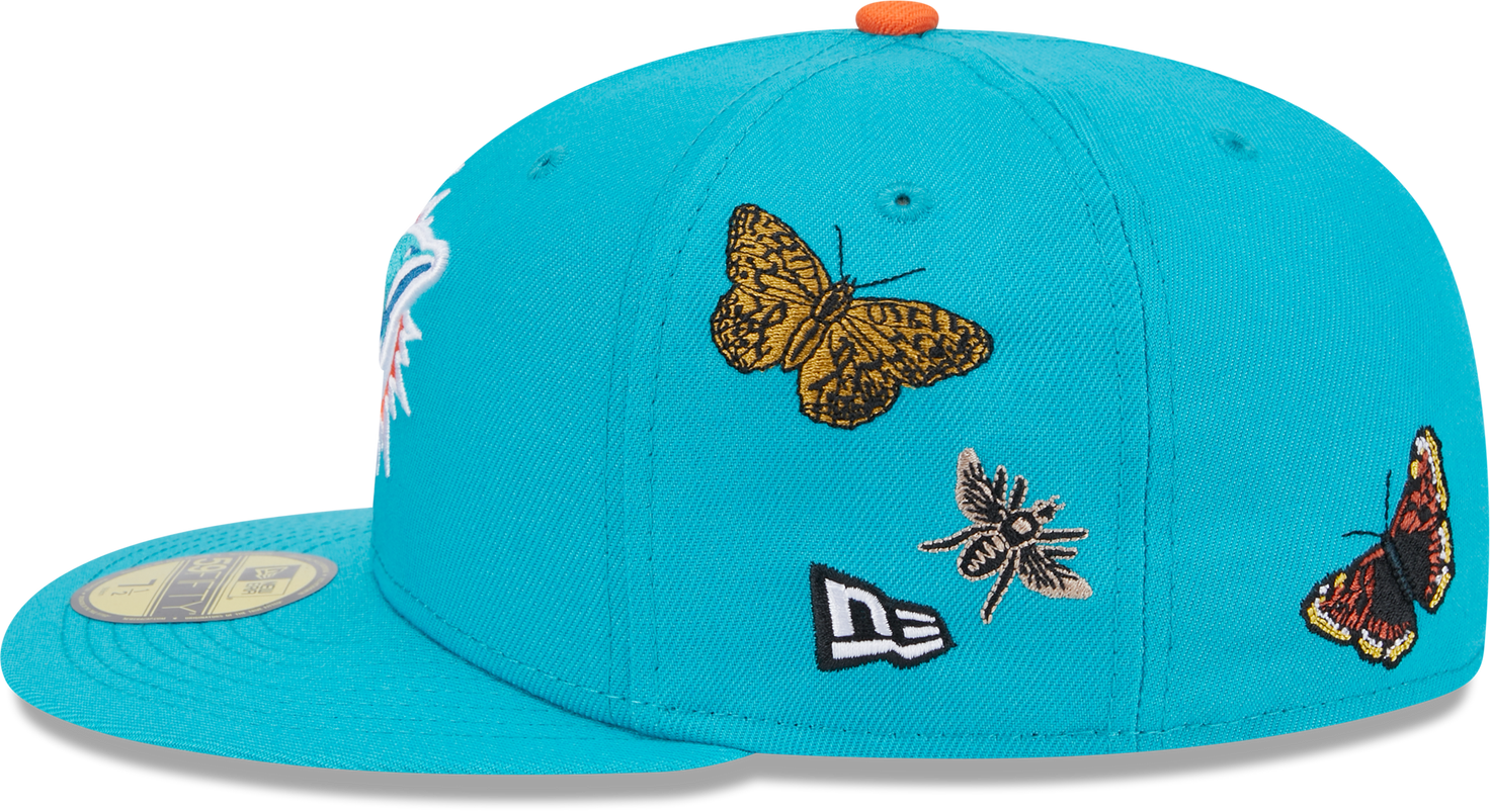 Miami Dolphins Butterfly Garden 5950 Fitted Cap