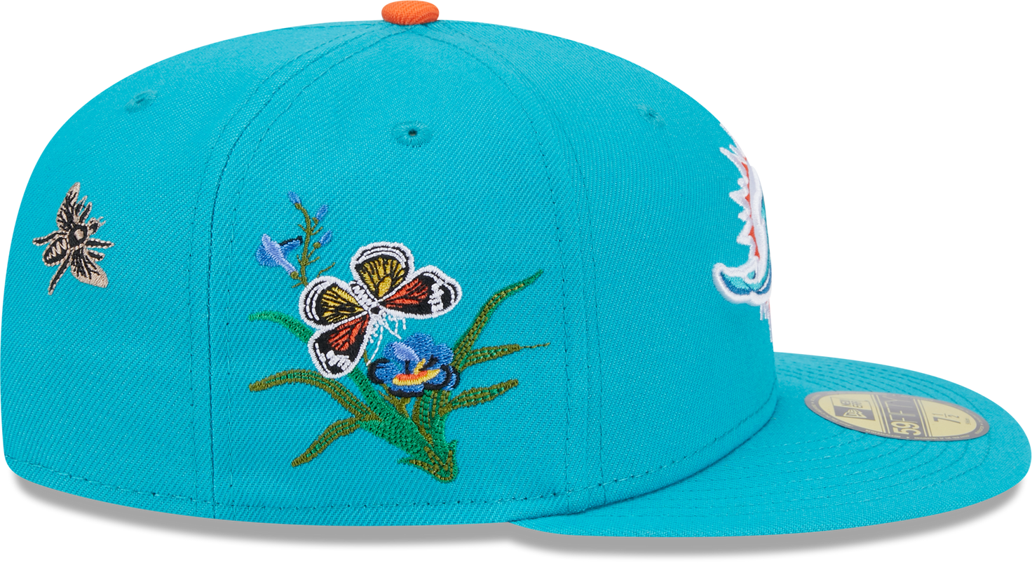 Miami Dolphins Butterfly Garden 5950 Fitted Cap