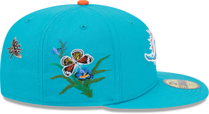 Miami Dolphins Butterfly Garden 5950 Fitted Cap