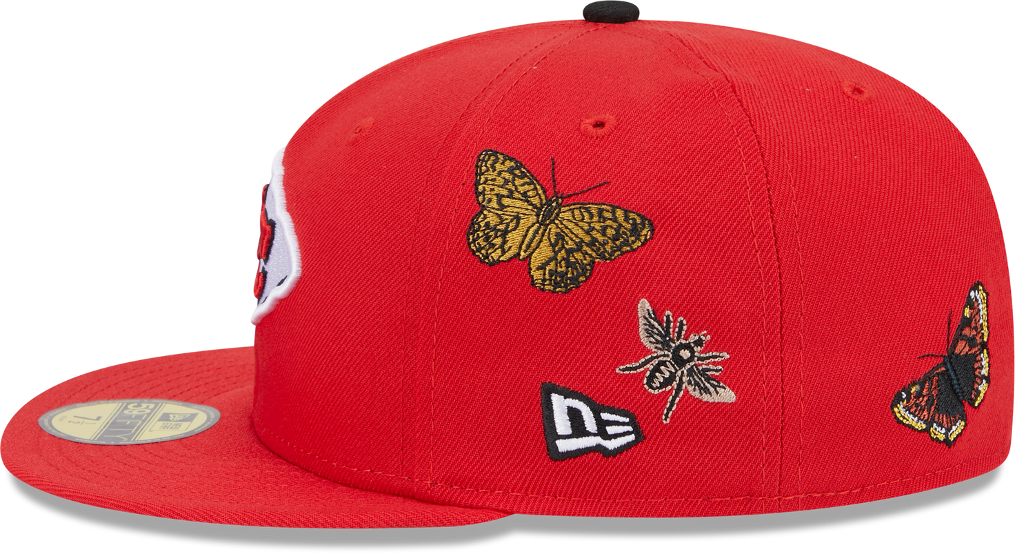 Kansas City Chiefs Butterfly Garden 5950 Fitted Cap