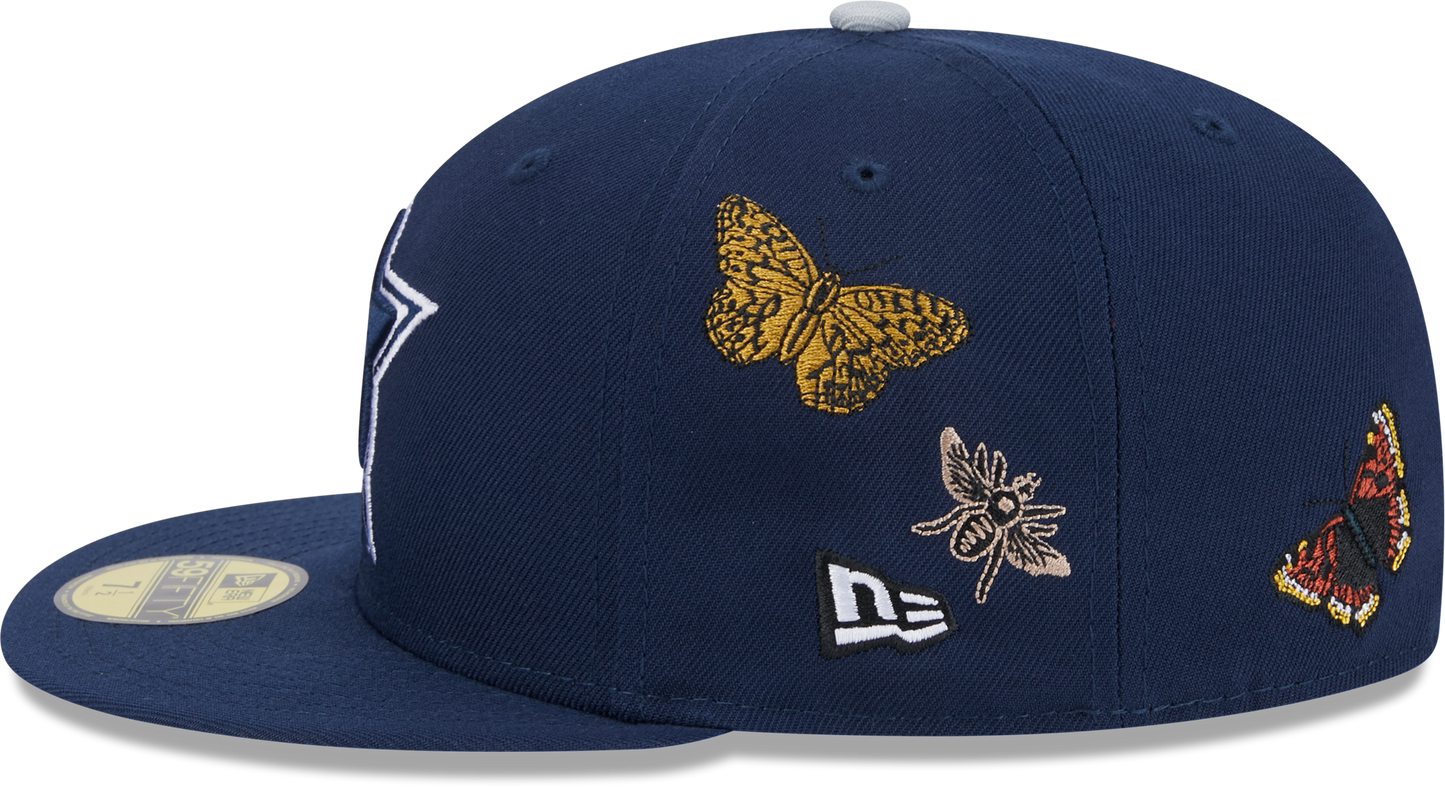 Dallas Cowboys Butterfly Garden 5950 Fitted Cap