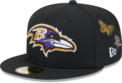 Baltimore Ravens Butterfly Garden 5950 Fitted Cap