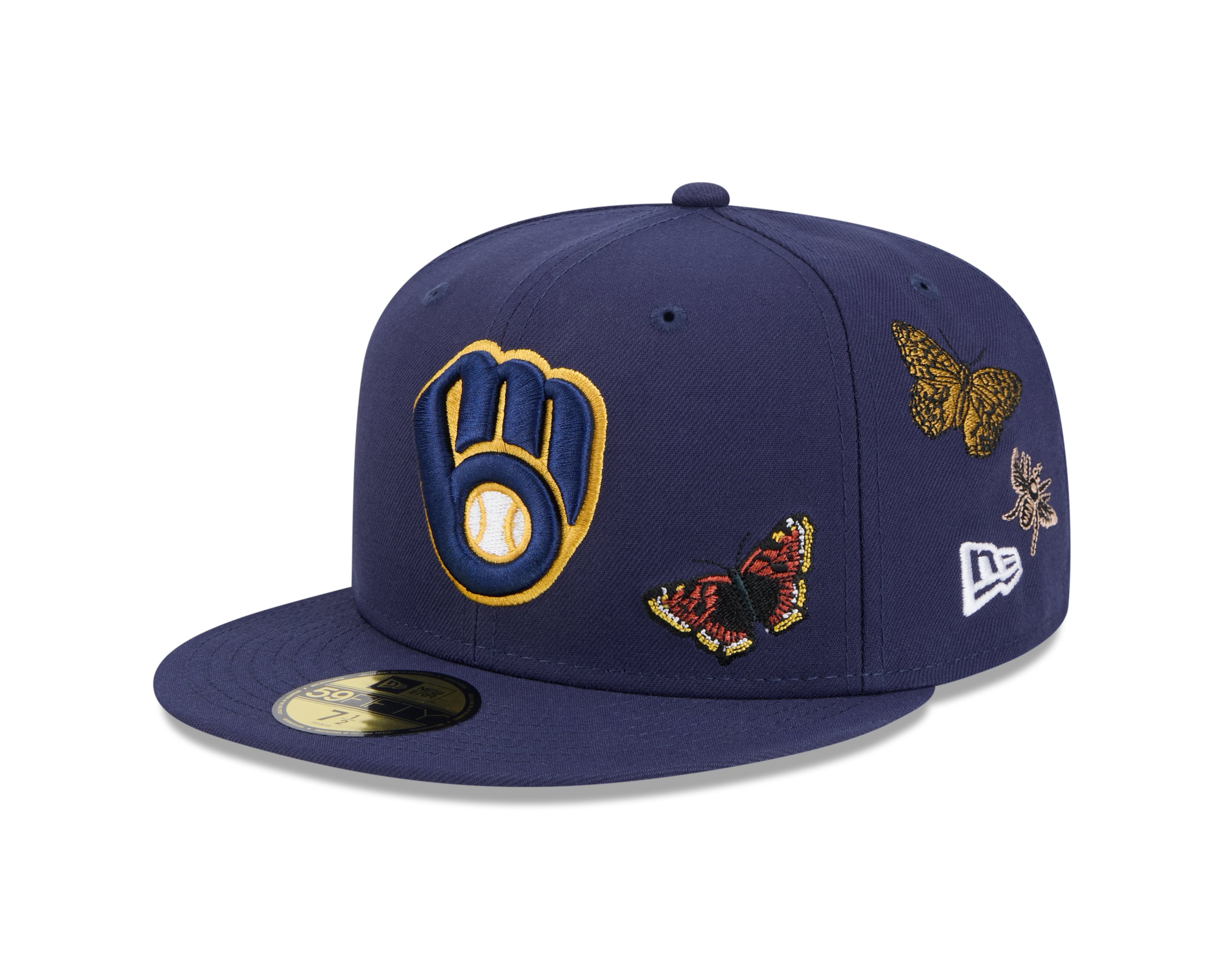 Milwaukee Brewers Butterfly Garden Baseball Cap Felt For Every Living Thing