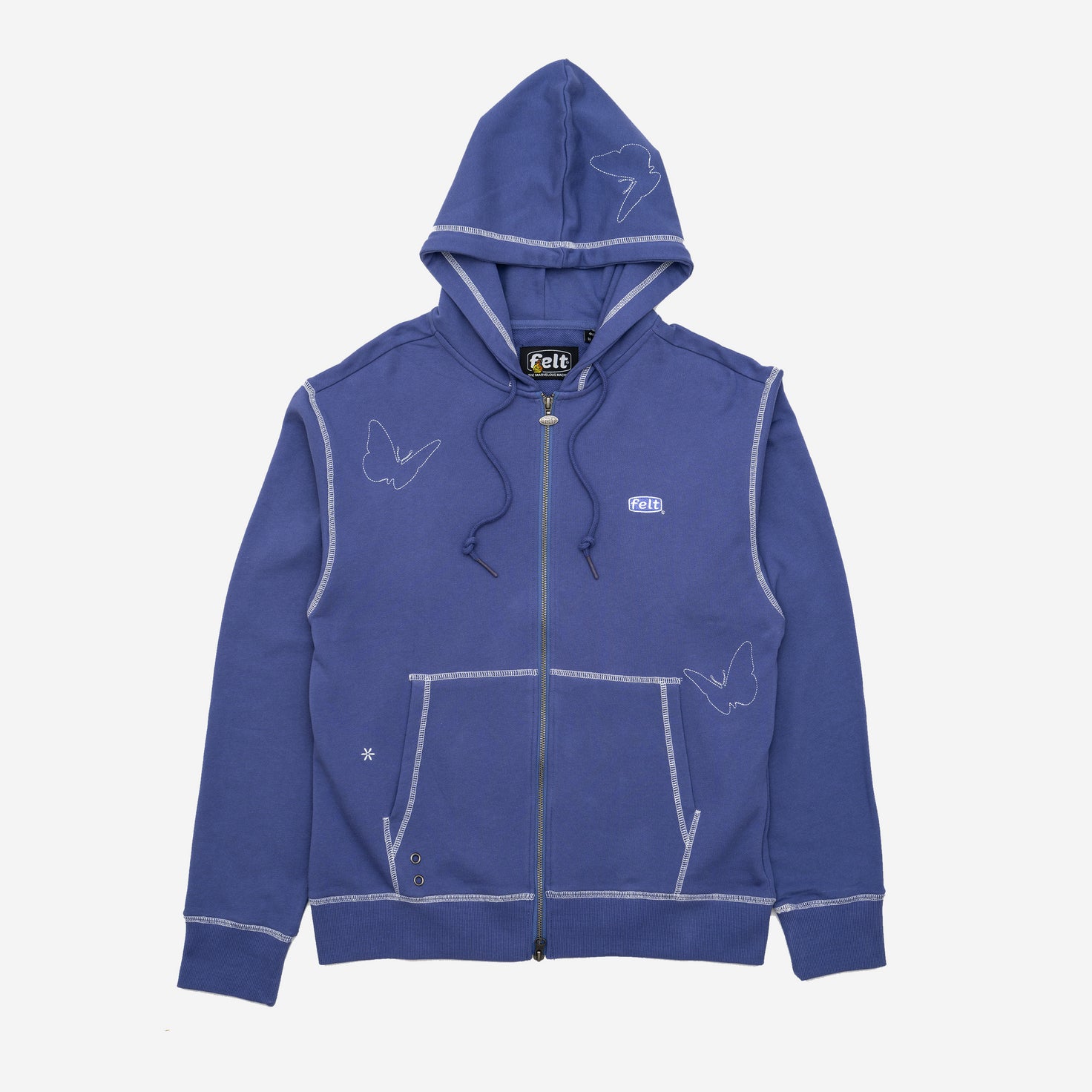 Contrast embroidered hooded sweatshirt on sale