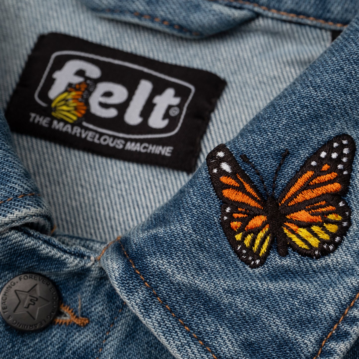 BUTTERFLY GARDEN DENIM JACKET