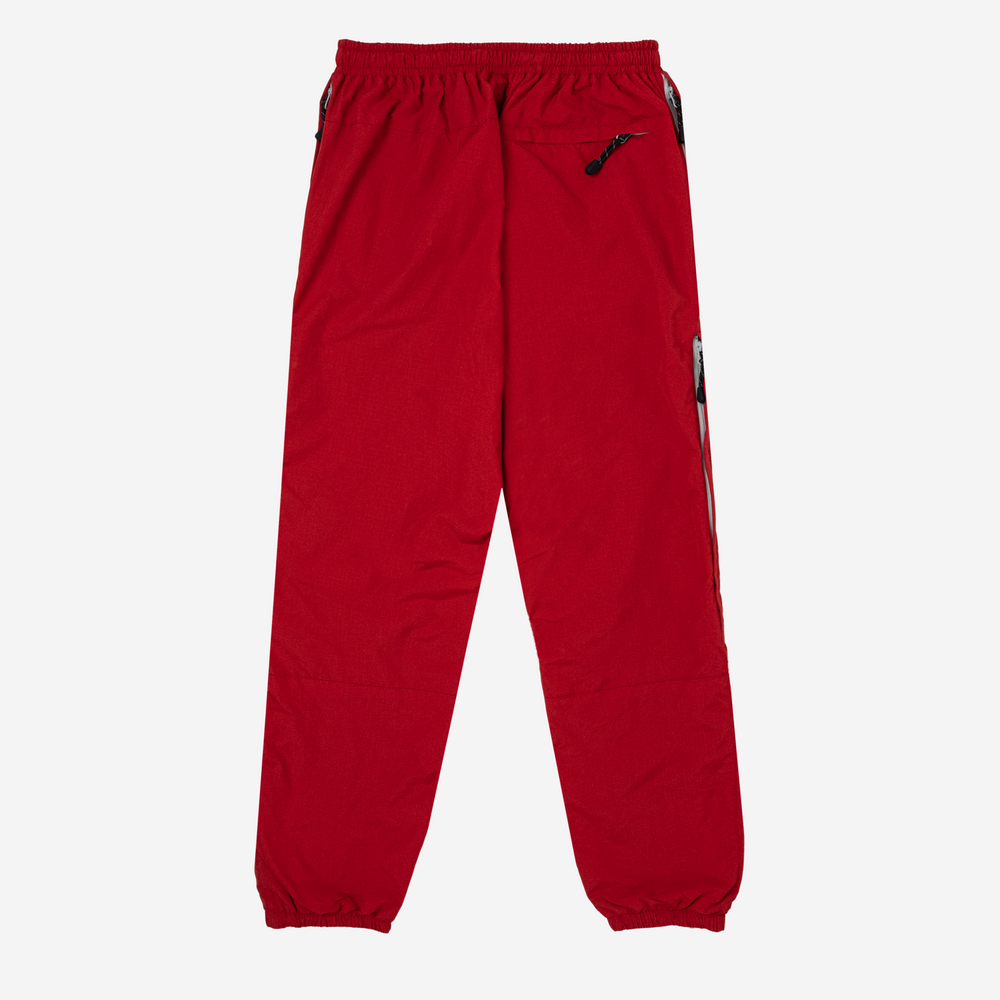 Red nylon track pants sales