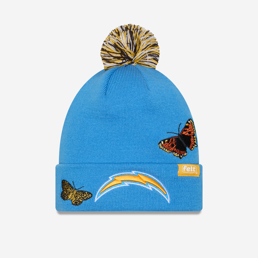 Los Angeles Chargers Butterfly Garden Beanie