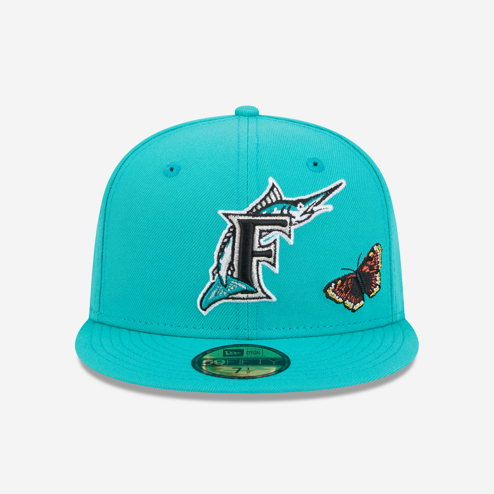 Florida Marlins Cooperstown Butterfly Garden Baseball Cap Felt For Every Living Thing