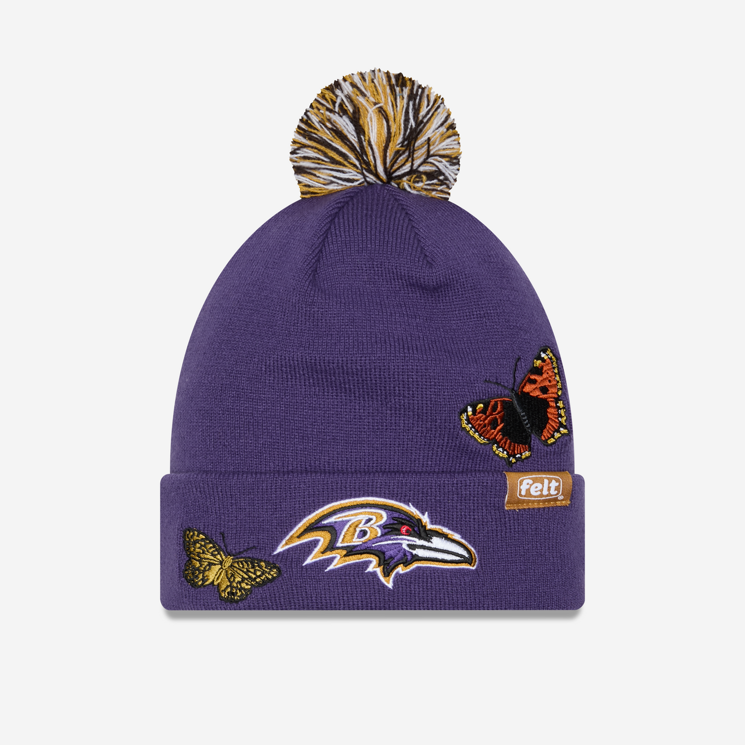 Baltimore Ravens Butterfly Garden Beanie