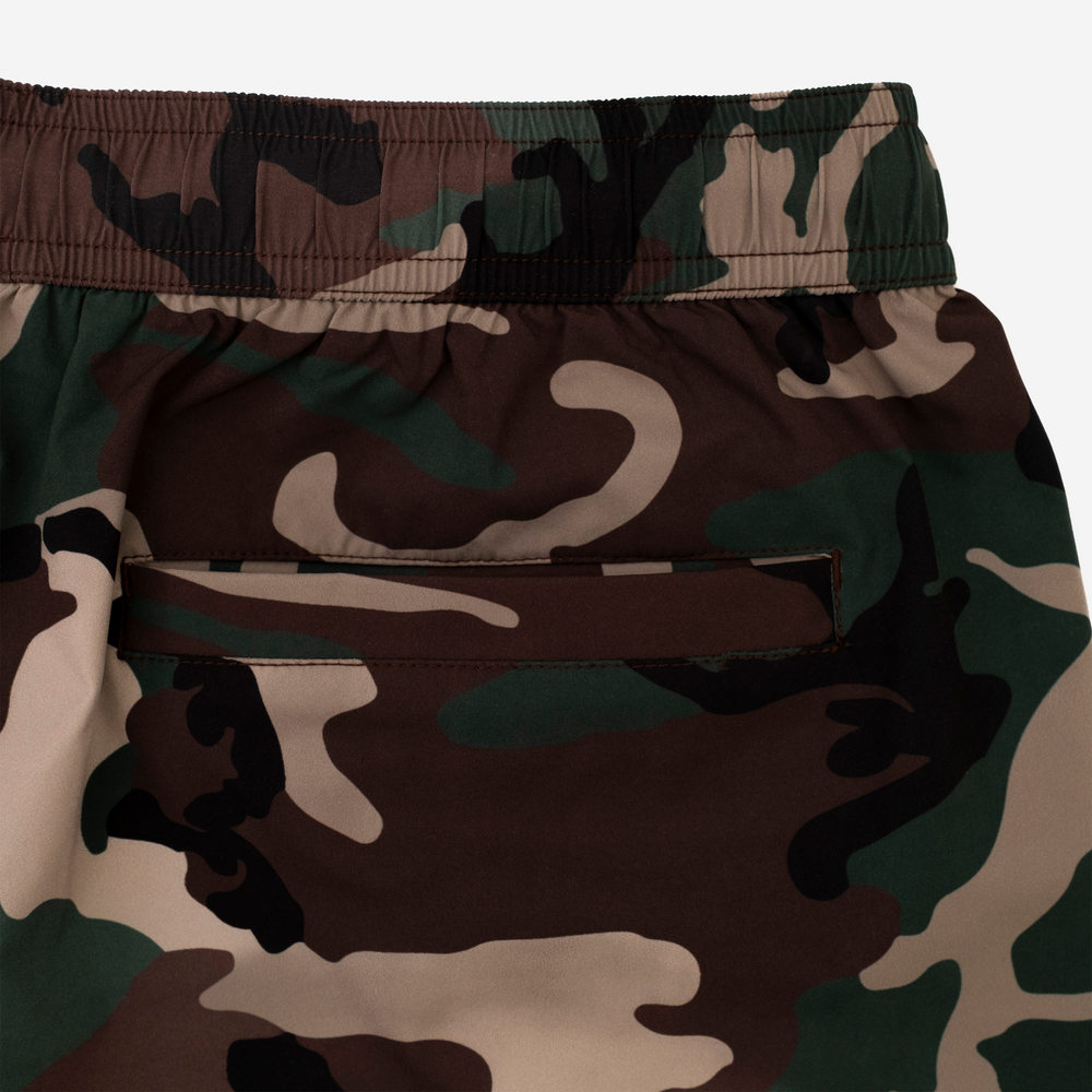 Camouflage Work Logo Swim Shorts