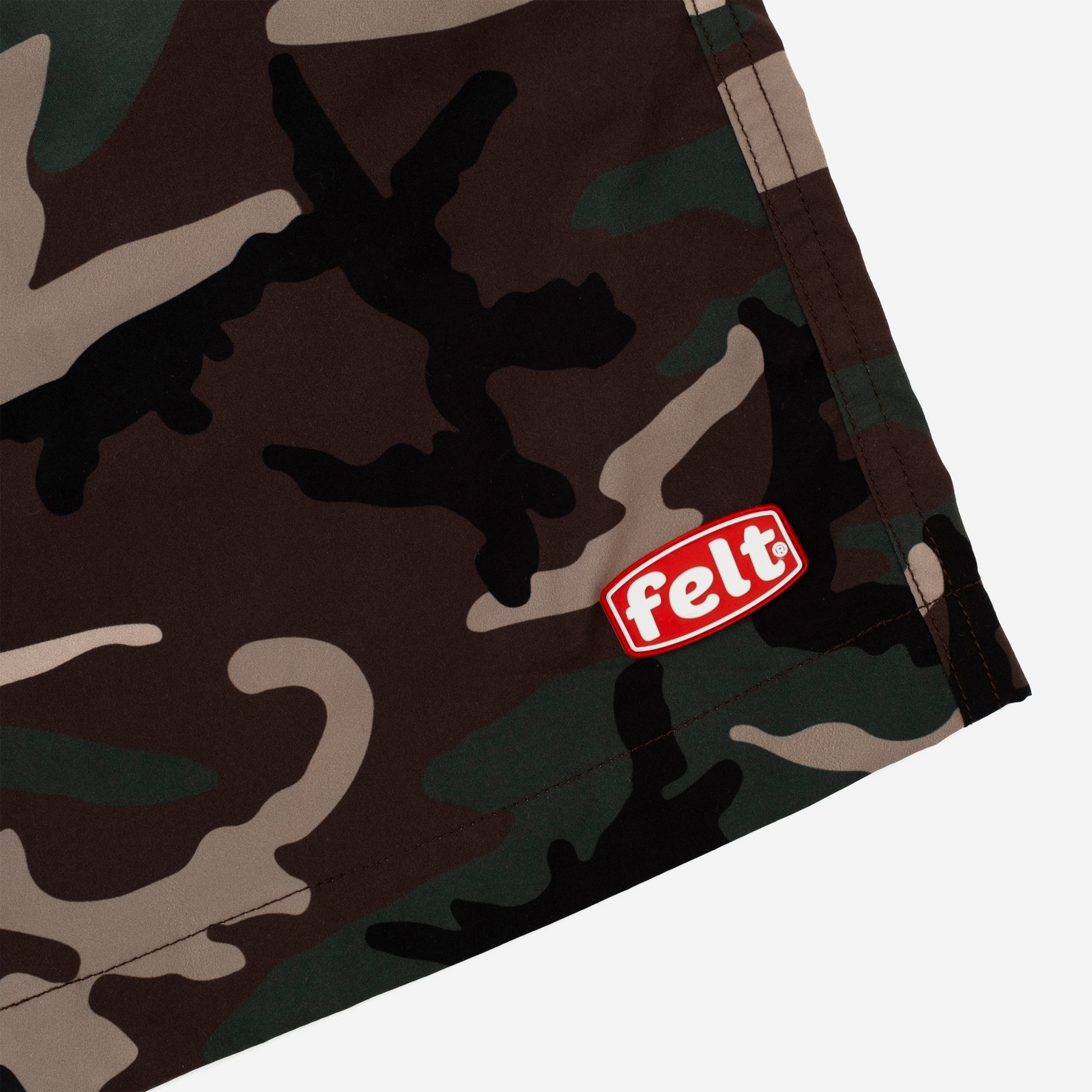 Camouflage Work Logo Swim Shorts