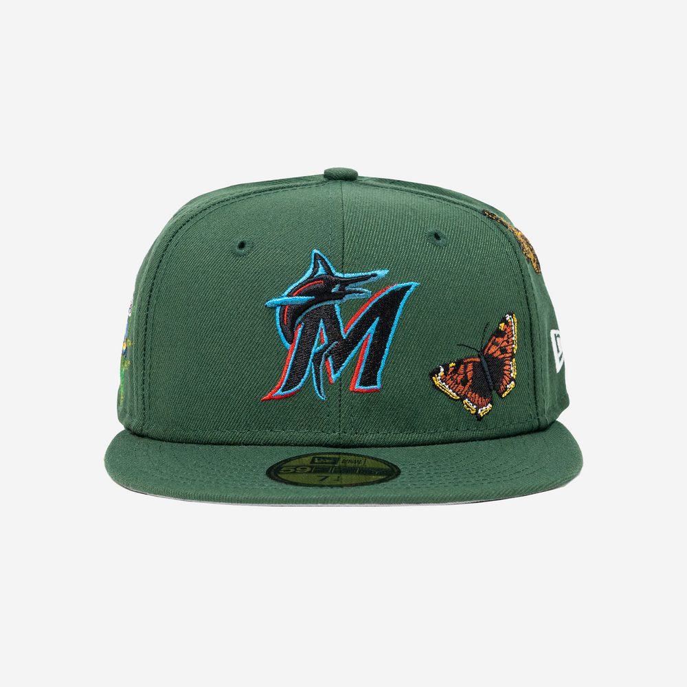 Miami Marlins Butterfly Garden Baseball Cap